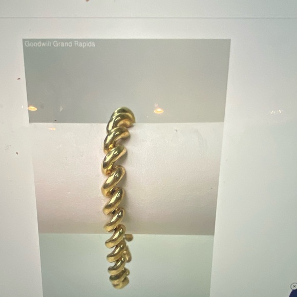 Vintage 14K Italy Gold San Marcos Macaroni Bracelet - Picture 7 of 13